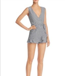Bloomingdales- Aqua Gingham Romper